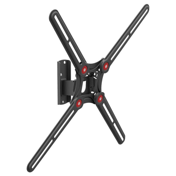 SUPORT de perete BARKAN, pt 1 TV/monitor plat, curbat, diag. max 65 inch, inclinare, pivotare, max 40 Kg, "BM320" Sort