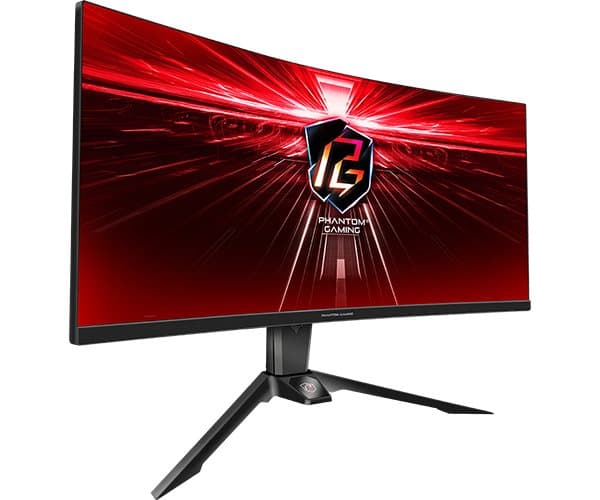 Phantom Gaming by Asrock monitor PG34WQ15R2B prohnutý 34"/ VA/3440x1440/165Hz/550cd/m2/1ms/ 8bit/DP/2x HDMI/wifi ant.