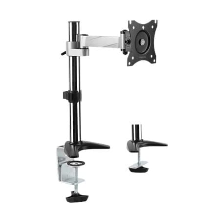 SUPORT de birou LOGILINK, pt 1 TV/monitor plat, diag. max 27 inch, rotatie, inclinare, pivotare, orizontala, verticala, totala, max 8 Kg, "BP0075" Sort, Rustfrit stål