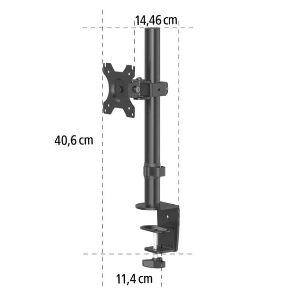 Hama Monitor Holder, Height-adjustable, Swivel / Tilt, 33 - 81 cm (13" - 32")