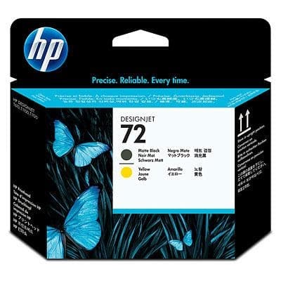 HP 72 original printhead C9384A matte black and yellow standard capacity 1-pack