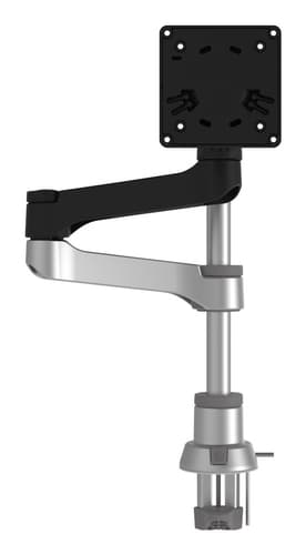 R-Go Zepher Single Monitor Arm - Black/Silver Sort, Sølv