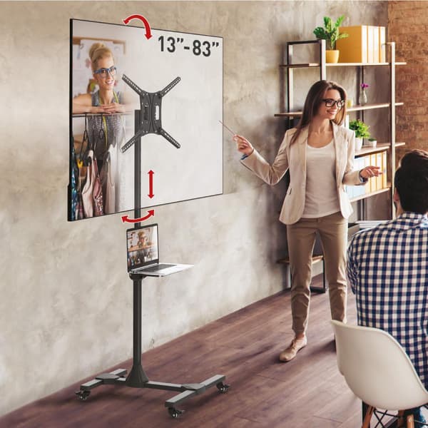 Barkan Mobile TV Mount Cart+Self 32"-83", "SW411H"