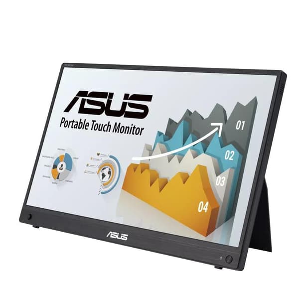 ASUS ZenScreen MB16AHT 39.6 cm (15.6") 1920 x 1080 pixels Full HD Touchscreen Black Sort