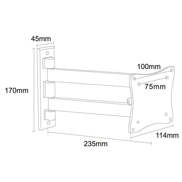 Neomounts FPMA-W820 Monitor/TV mount wall 10-27" - full motion