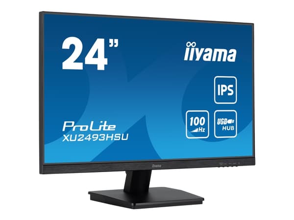 iiyama ProLite XU2493HSU-B6 - LED-skärm - 24" (23.8" visbar) - 1920 x 1080 Full HD (1080p) @ 100 Hz - IPS - 250 cd/m² - 1000:1 - 1 ms - HDMI, Display