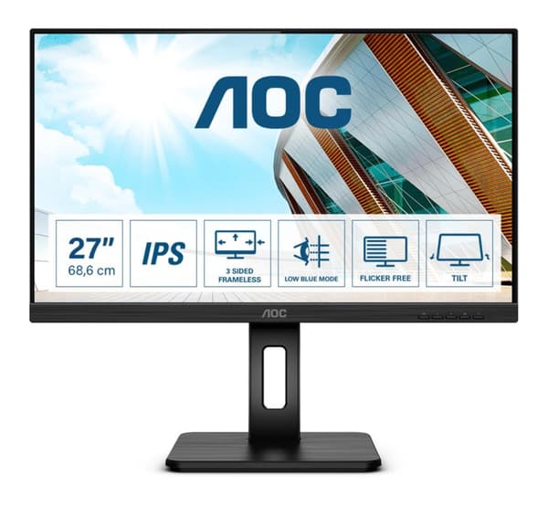 AOC 27P2Q LED-skärm 68,6 cm (27") 1920 x 1080 pixlar Full HD Svart