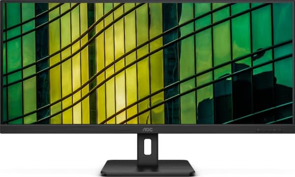 AOC U34E2M, 86,4 cm (34"), 3440 x 1440 piksler, Wide Quad HD, 4 ms, Sort Sort