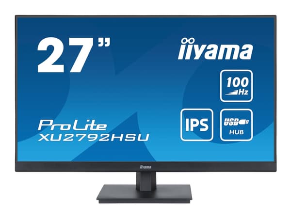 iiyama ProLite XU2792HSU-B6 - LED-skjerm - 27" - 1920 x 1080 Full HD (1080p) @ 100 Hz - IPS - 250 cd/m² - 1300:1 - 0.4 ms - HDMI, DisplayPort - høytt