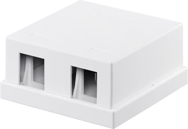 Goobay Tomt Keystone-hus 2-port med enkel Snap-In-montering