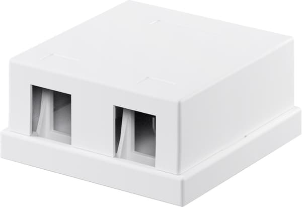 Goobay Tomt Keystone-hus 2-port med enkel Snap-In-montering