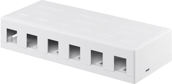 Goobay Keystone tom kåpa, 6-port med enkel snap-in-montering