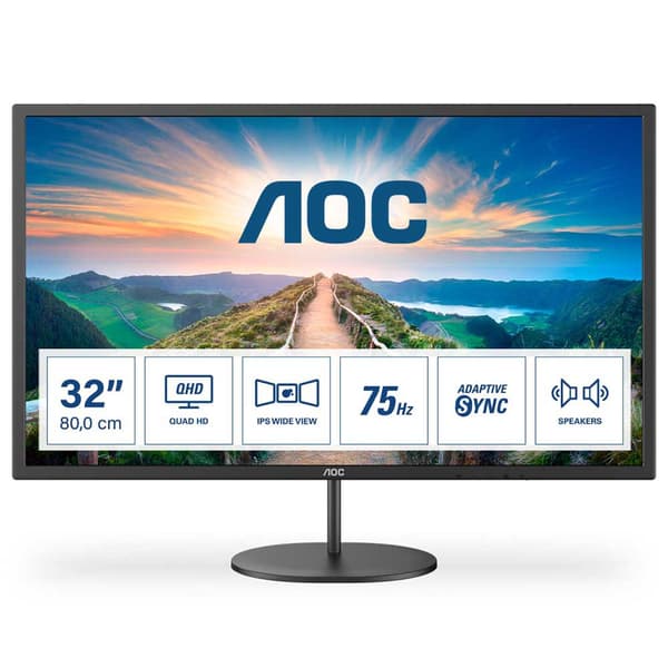 Aoc Monitori Q32v4 32´´ Qhd Ips Led 75hz Musta One Size / EU Plug