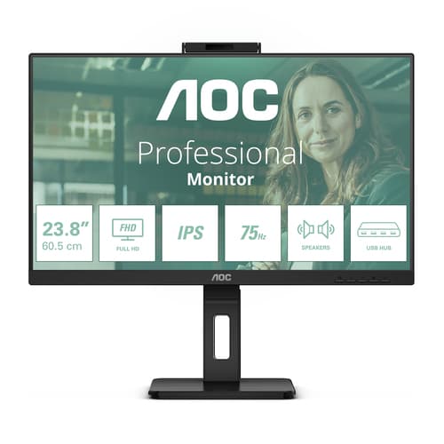 AOC 24P3QW computer monitor 60.5 cm (23.8") 1920 x 1080 pixels Full HD Black musta