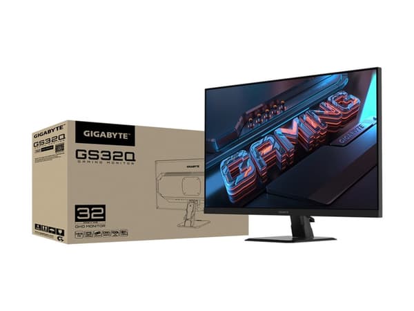 Gigabyte GS32Q - LED-skärm - spel - 32" (31.5" visbar) - 2560 x 1440 QHD @ 170 Hz - SS IPS - 300 cd/m² - 1200:1 - 1 ms - 2xHDMI, DisplayPort Svart