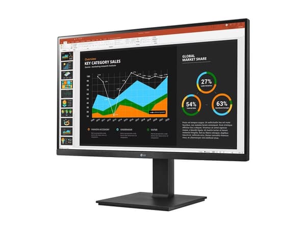 LG 27BQ75QC-B - LED-skärm - 27" - 2560 x 1440 QHD @ 75 Hz - IPS - 350 cd/m² - 1000:1 - HDR10 - 5 ms - HDMI, DisplayPort, USB-C - högtalare - svart
