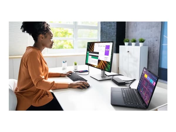 Dell UltraSharp U2424H - LED-skjerm - 24" (23.8" synlig) - 1920 x 1080 Full HD (1080p) @ 120 Hz - IPS - 250 cd/m² - 1000:1 - 5 ms - HDMI, DisplayPort Sort, Sølv