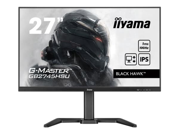 iiyama G-MASTER Black Hawk GB2745HSU-B1 - LED-skjerm - 27" - 1920 x 1080 Full HD (1080p) @ 100 Hz - IPS - 250 cd/m² - 1000:1 - 1 ms - HDMI, DisplayPo