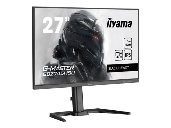 iiyama G-MASTER Black Hawk GB2745HSU-B1 - LED-skjerm - 27" - 1920 x 1080 Full HD (1080p) @ 100 Hz - IPS - 250 cd/m² - 1000:1 - 1 ms - HDMI, DisplayPo