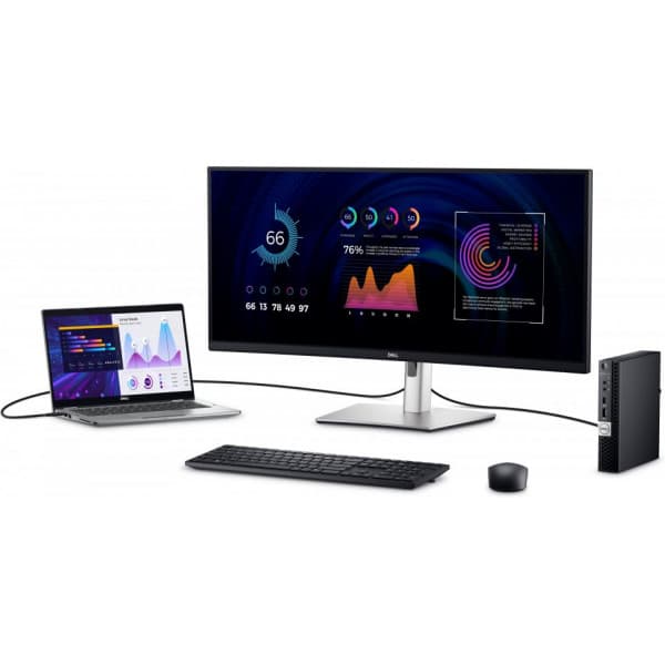 Dell P3424WE Buetykkelseskrummede USBChubskærm på 34 tommer display