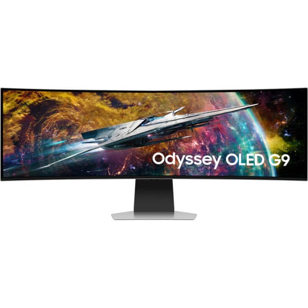 Samsung Odyssey G9 (G95SC) 49" OLED buet gamingskærm Sølv