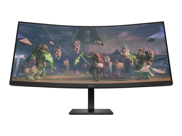 OMEN by HP OMEN by 34 inch WQHD 165Hz Curved Gaming Monitor - OMEN 34c, 86.4 cm (34"), 3440 x 1440 pixels, Wide Quad HD, LCD, 1 ms, Black
