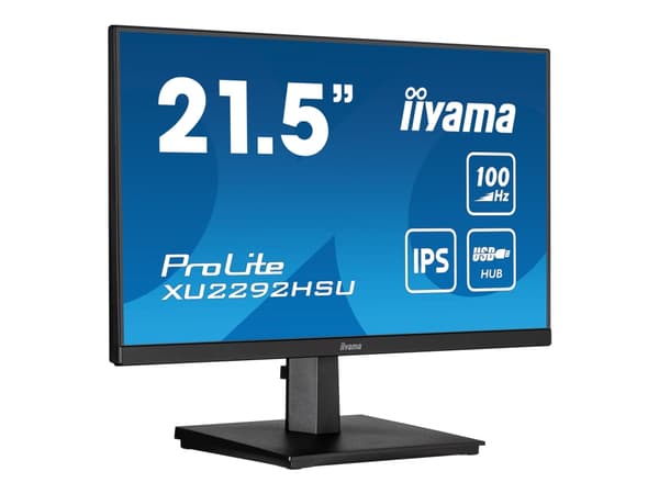 iiyama ProLite XU2292HSU-B6 - LED-skjerm - 22" (21.5" synlig) - 1920 x 1080 Full HD (1080p) @ 100 Hz - IPS - 250 cd/m² - 1000:1 - 0.4 ms - HDMI, Disp