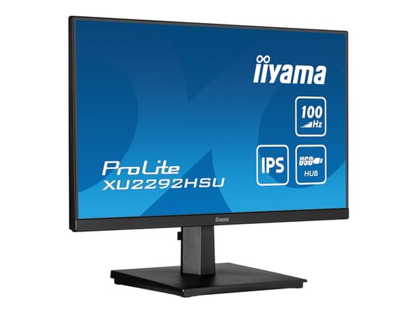 iiyama ProLite XU2292HSU-B6 - LED-skjerm - 22" (21.5" synlig) - 1920 x 1080 Full HD (1080p) @ 100 Hz - IPS - 250 cd/m² - 1000:1 - 0.4 ms - HDMI, Disp