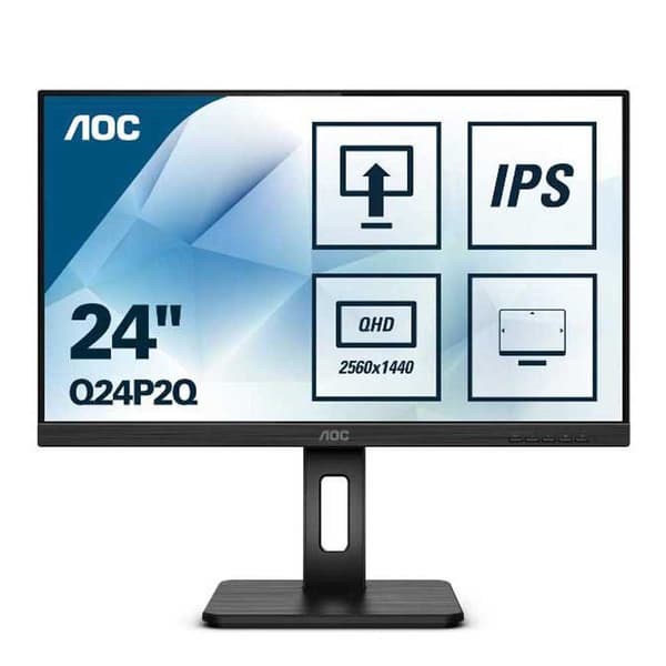 Aoc Monitor Q24p2q 23.8´´ Wqhd Ips Led 75hz Svart One Size / EU Plug