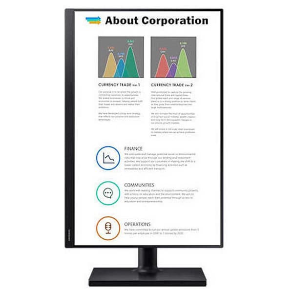 Samsung Monitor F24t450gyu 24´´ Fhd Ips Lcd 75hz Musta One Size / EU Plug