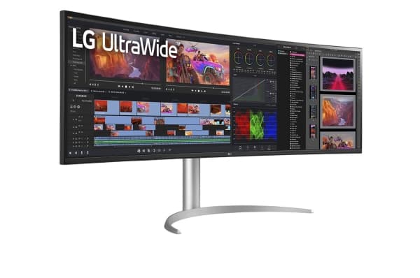 LG UltraWide 49BQ95C-W - LED-skärm - böjd - 49" - 5120 x 1440 UltraWide Dual QHD @ 144 Hz - Nano IPS - 400 cd/m² - 1000:1 - DisplayHDR 400 - 5 ms - 2