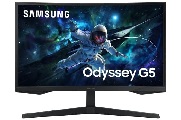 Samsung Odyssey G5 S27CG554EU - G55C Series - LED-skjerm - gaming - kurvet - 27" - 2560 x 1440 QHD @ 165 Hz - VA - 300 cd/m² - 2500:1 - HDR10 - 1 ms
