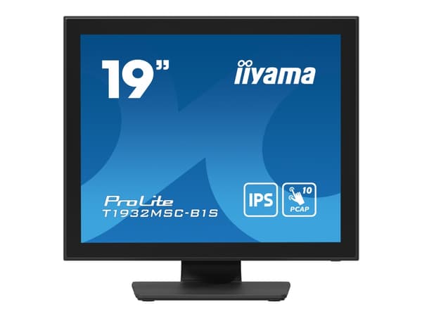 iiyama ProLite T1932MSC-B1S, 48,3 cm (19"), 1280 x 1024 pikseliä, Full HD, LED, 14 ms, musta musta