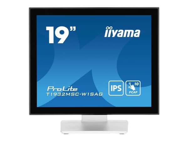 iiyama ProLite T1932MSC-W1SAG - LCD-skärm - 19" - pekskärm - 1280 x 1024 - IPS - 250 cd/m² - 1000:1 - 14 ms - HDMI, VGA, DisplayPort - högtalare - ma