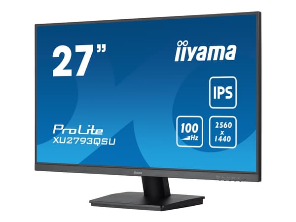 iiyama ProLite XU2793QSU-B6, 68,6 cm (27"), 2560 x 1440 pikseliä, Wide Quad HD, LED, 1 ms, lajittelu musta