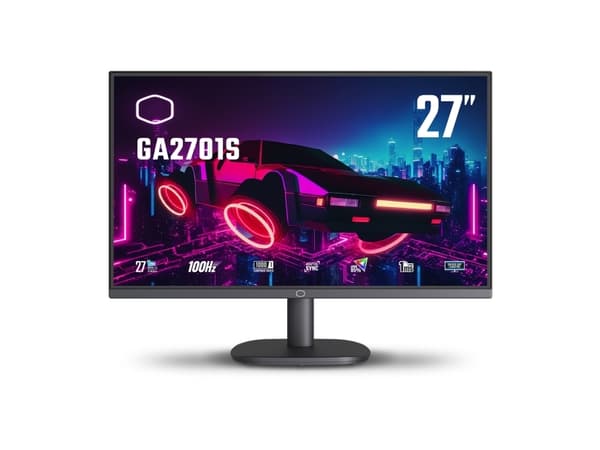 Cooler Master GA2701S - LED-skärm - spel - 27" - 1920 x 1080 Full HD (1080p) @ 100 Hz - IPS - 250 cd/m² - 1000:1 - 1 ms - HDMI, VGA