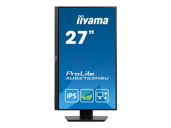 iiyama ProLite XUB2763HSU-B1 - LED-näyttö - 27" - 1920 x 1080 Full HD (1080p) @ 100 Hz - IPS - 250 cd/m² - 1300:1 - 3 ms - HDMI, DisplayPort - kaiutt