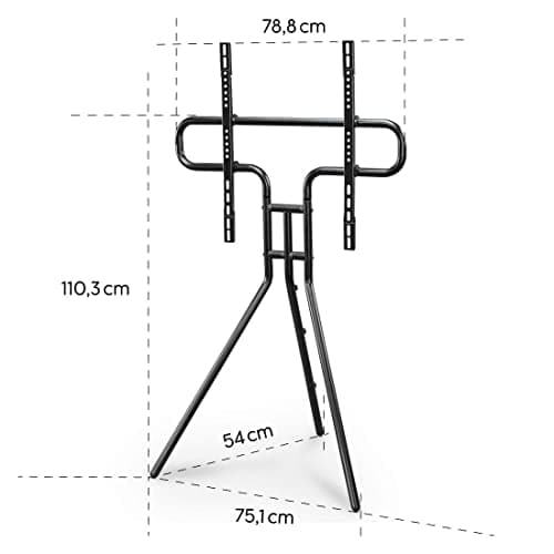 Hama TV-stativ, fritstående staffeli, højdejusterbar, 191 cm (75") til 40 kg