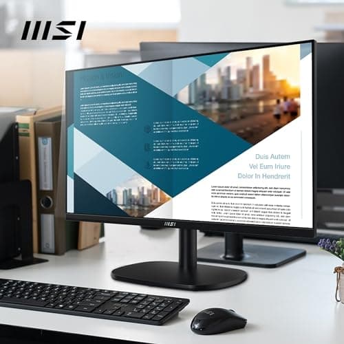 MSI PRO MP245VDE-skärm 60 cm (23,8 tum) - Full HD, VA, 1ms, HDMI, VGA, 100Hz, Adaptive-Sync, Tiltbar [Energiklass E] (9S6-3PC0CM-003)