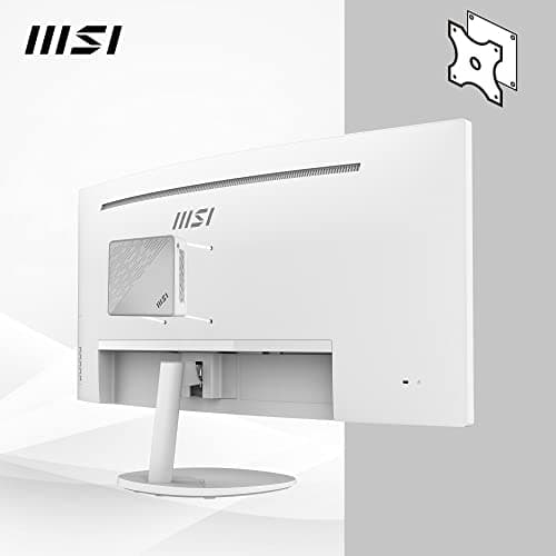 MSI PRO MP341CQWDE 34 tommer buet forretningsskærm, UWQHD (3440x1440), 100 Hz, VA-panel, hvid