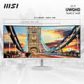 Miniatyrbillede 2 af 6: MSI PRO MP341CQWDE 34 tommer buet forretningsskærm, UWQHD (3440x1440), 100 Hz, VA-panel, hvid