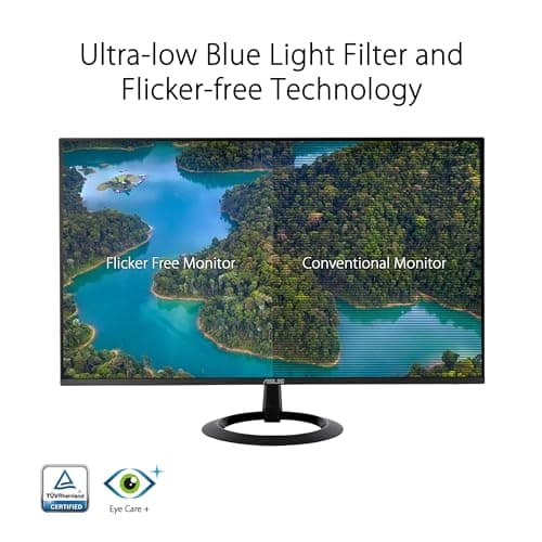 ASUS VZ27EHF - LED-skärm - 68,6 cm (27") - 1920 x 1080 Full HD (1080p) @ 100 Hz - IPS - 250 cd/m² - 1300:1 - 1 ms - HDMI - Svart [Energiklass D] (90LM