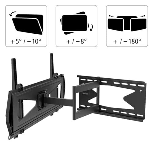 Hama TV-vægbeslag, drejeligt, vippeligt, tyverisikring, 203 cm (80), 40 kg (00220863)