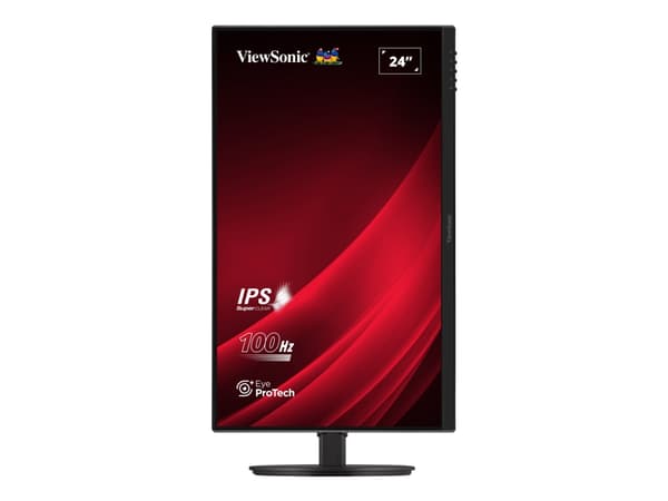 ViewSonic VA2408-HDJ - LED-skjerm - 24" (23.8" synlig) - 1920 x 1080 Full HD (1080p) @ 100 Hz - IPS - 250 cd/m² - 1300:1 - 5 ms - HDMI, VGA, DisplayP