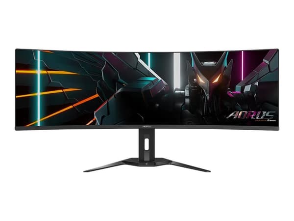 AORUS CO49DQ - OLED-monitor - böjd - 49" - 5120 x 1440 Dual Quad HD @ 144 Hz - 1000 cd/m² - 1500000:1 - DisplayHDR 400 True Black - 0.03 ms - 2xHDMI, Svart