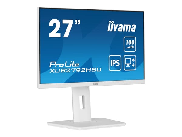 iiyama ProLite XUB2792HSU-W6 - LED-skjerm - 27" - 1920 x 1080 Full HD (1080p) @ 100 Hz - IPS - 250 cd/m² - 1300:1 - 0.4 ms - HDMI, DisplayPort - høyt