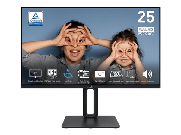 MSI PRO MP251P 24.5inch IPS FHD 100Hz 300 cd/m2 4ms D-SUB HDMI Speakers Sort