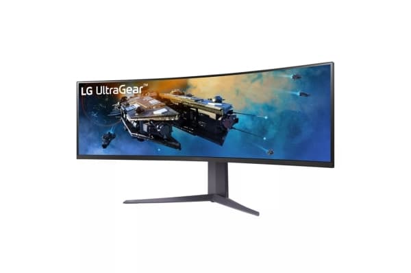 LG UltraGear 45GR65DC-B - LED-skjerm - gaming - kurvet - 45" (44.5" synlig) - 5120 x 1440 Dual Quad HD @ 200 Hz - DisplayHDR 600 - 1 ms - 2xHDMI, Dis