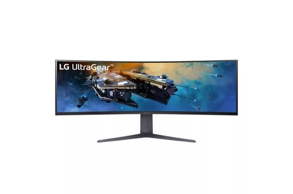 LG UltraGear 45GR65DC-B - LED-skjerm - gaming - kurvet - 45" (44.5" synlig) - 5120 x 1440 Dual Quad HD @ 200 Hz - DisplayHDR 600 - 1 ms - 2xHDMI, Dis
