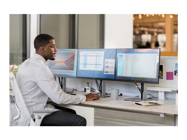 HP E24d G4 - LED-skärm - 23.8" - 1920 x 1080 Full HD (1080p) @ 60 Hz - IPS - 250 cd/m² - 1000:1 - 5 ms - HDMI, DisplayPort, USB-C - svart